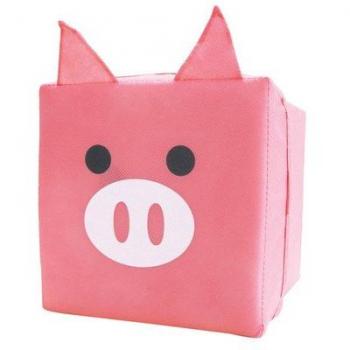Jocca OR043P caja de almacenaje para ropa de niños en diseño de cerdos, Rosa