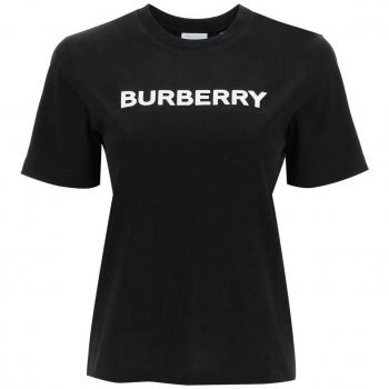 Burberry Women's Logo Cotton T-Shirt in Black | Size XS | 8080324148164 Color A1189