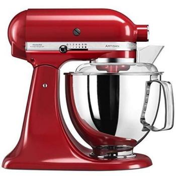 KitchenAid Artisan - 5KSM175PSEER - Robot de cocina de 4,8 L con equipamiento profesional y accesorios adicionales - color Rojo