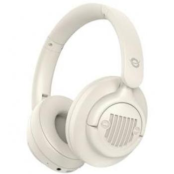 Auriculares Diadema Bluetooth 5.4 con Cable y Cancelación Activa de Ruido - Conceptronic ALVAH02C - Color Crema