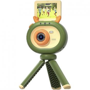 Cámara digital para niños DAM 40mpx y video FHD, pantalla abatible de 2 pulgadas, incluye trípode con función grip, dimensiones 8x3x5 cm
