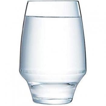 Vasos Altos de Cristal Transparente Open' Up - 350ml, 11.8 cm (H), Set de 6 unidades