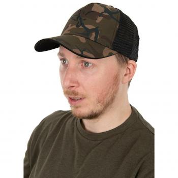 Gorra Trucker Marrón Fox International - Diseño clásico, ajuste snapback, logo bordado en el frente, malla trasera para ventilación, material ligero y duradero