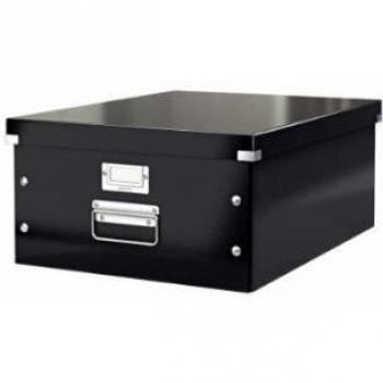 LEITZ Click & Store WOW A3 Caja de Almacenamiento Grande, Negro