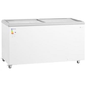 Congelador a pozzetto 450 L con puertas de vidrio y cerradura - Royal Catering