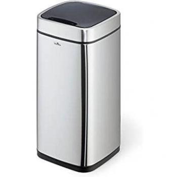 Durable 342223 Papelera con sensor NO TOUCH, con cubo interior, 21 litros, plata