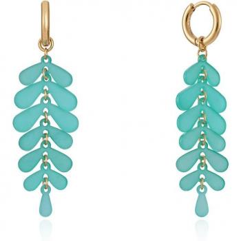 Pendientes Viceroy Kiss de acero Ip dorado y resina
