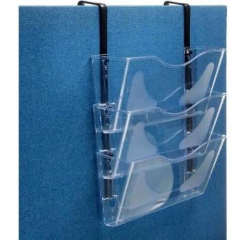 Deflecto 389206 - Expositor colgante con 3 compartimentos, transparente