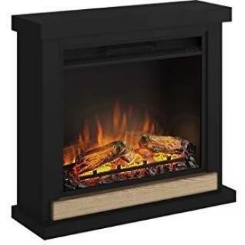 Chimenea Eléctrica Power Flame Hagen Negro 1500W con Revestimiento, Programación de 7 días, Termostato Digital y Control Remoto