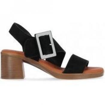 Chika10 New Gotica 01 Sandalias de Piel para Mujer con Tacón y Cierre de Hebilla Multicolor