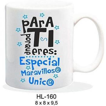 ROYMAR Mug con Mensaje para ti porque eres Tazas de desayuno, No Aplica