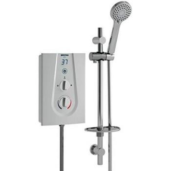 Bristan Glee GLE3105 B - Ducha eléctrica, color negro, blanco, GLE385 W