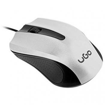 UGO RATON CON CABLE UMY BLACK WHITE 1200DPI 3 BOTONES USB