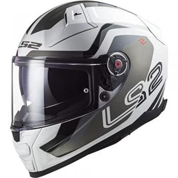 Casco Integral LS2 FF811 Vector II Metric Blanco Titanio Plata