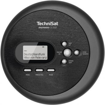 TechniSat DIGITRADIO CD 2GO BT Reproductor de CD portátil con Bluetooth y radio DAB+ en color negro