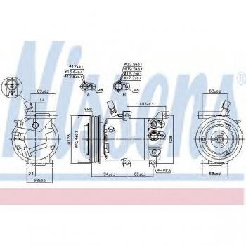 Compresor de aire acondicionado NISSENS 890176