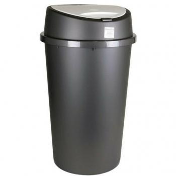 Cubo de basura con tapa push 45L Bingo crema/grafito