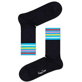 Calcetines Happy Socks Colour Cuff 3/4 Crew Estampados Originales Talla 41-46, Multicolor, Unisex Adulto