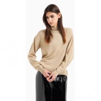Armani Exchange Women's Gold Turtleneck Sweater Size L