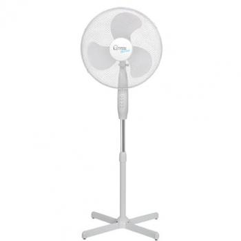 Ventilador de pie blanco Urban Living 45W - 60 x 120 cm, oscilante, con 3 velocidades y altura ajustable de 80 a 120 cm