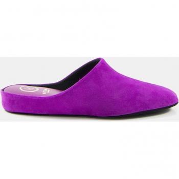 Zapatillas de casa abiertas de mujer en ante con cuña Kosma