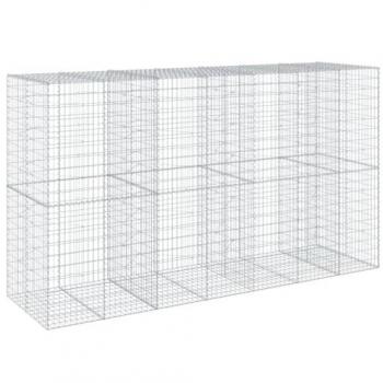 Vidaxl Gabion Basket With Cover 350x100x200 Cm Galvanised Iron