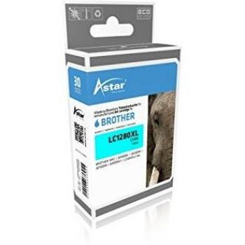 Cartucho de tinta cian de alta capacidad Astar (sustituye Brother LC1280XLC)