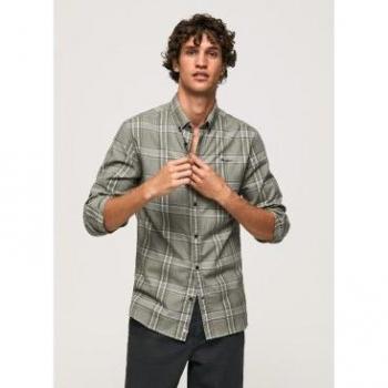 Camisa de hombre Pepe Jeans Fit Slim verde con diseño moderno