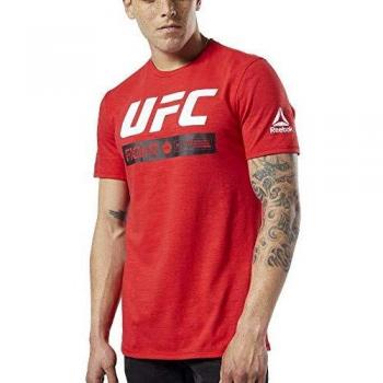 Reebok UFC FG Fight Week Camiseta deManga Corta, Hombre, Rojo