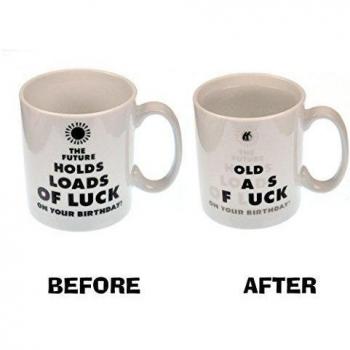 Future Luck > Old as Fuck - Disappearing Letters Heat Change Mug