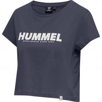 Hummel Legacy Women's Cropped T-Shirt - Short Sleeve, Blue
