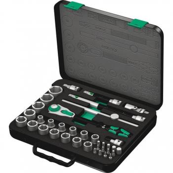 Wera 8100 SC2 Zyklop Speed Ratchet & Socket Set Metric 1/2 Drive 37 Pieces