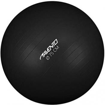 Avento 75 cm Black Fitness Ball - Swiss Gymnastics and Pilates Ball