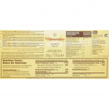 El Almendro Turrón de Frutas - 200 gr