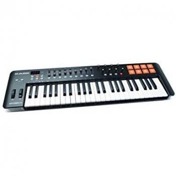 M-Audio Oxygen 49 IV - USB MIDI Controller Keyboard with 49 Keys, 8 Pads, Faders, and Knobs + VIP 3 Software Bundle