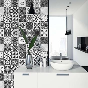 Ambiance Sticker col-tiles-RJ-A869_10x10cm Pegatinas de Pared, Acrílico, Multicolor, 30 x 30 cm