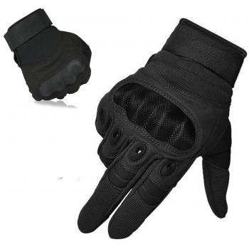 [bicicleta guantes] Adogo - Guantes de ciclismo Tech Touch mejorados para hombre, de dedo completo, color Black Fullfinger, tamaño grande