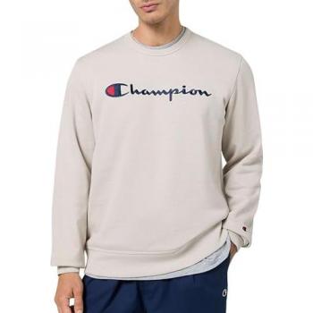 Sudadera Champion Big Logo Beige/Azul para Hombre - Talla S
