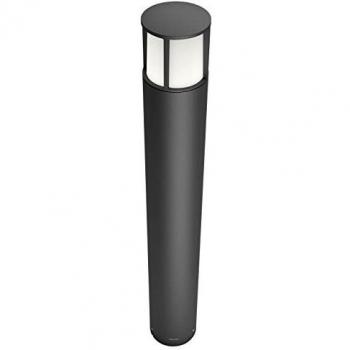 Philips myGarden Stock - Poste, iluminación exterior, aluminio, luz blanca cálida, 10,4 x 10,4 x 77 mm, 11,1 x 11,1 x 79,1 mm, color antracita