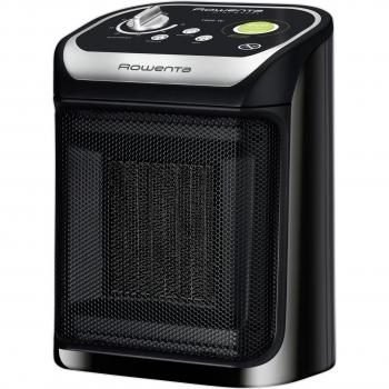 Rowenta SO9065 - Calefactor Cerámico Eco Excel 1800 W  Vertical, Energy Excel Miniceram, 2 Posiciones, 49Dba, Control Digital, Termostato Electronico, Proteccion Antiheladas, Asa Transporte. Negro.