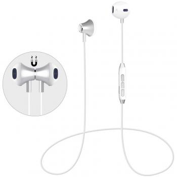 Auriculares Bluetooth Magnéticos Cascos Bluetooth Inalámbricos Auriculares Deportivos con Microfono Incorporado, Cancelación de Ruido CVC6.0 y DSP, Sweatproof IPX4 y Soporte Siri para iPhone iPad Sony SamSung Huawei Xiaomi