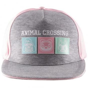 Gorra Snapback Oficial de Animal Crossing con Diseño de Cuadrados Pastel en Gris para Adultos