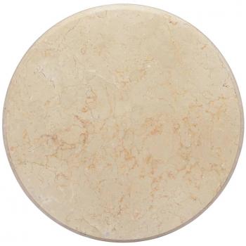 vidaXL Table Top Cream Ø50x2.5 cm Marble