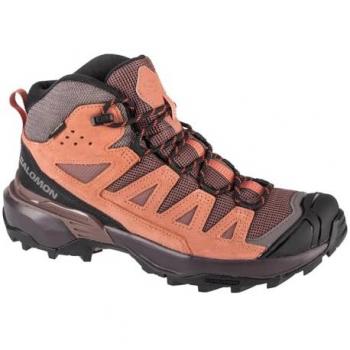 Botas de trekking Salomon X Ultra 360 Leather Mid GORE-TEX para mujer, color violeta, talla 40(2/3)