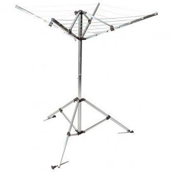 Camp Gear 6415182 ca – Tendedero con 4 Brazos Aluminio Gris 18 x 105 x 105 cm
