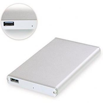 [USB 3.0 & Optimized For SSD, Silver Aluminum Finish] Cateck 2.5 Inch USB 3.0 Hard Drive Disk HDD External Enclosure/ Case With USB 3.0 Cable for 9.5mm 7mm 2.5-Inch SATA-I, SATA-II, SATA-III, SATA HDD and SSD, Support UASP