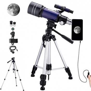 BEBANG Telescopio para Niños Principiantes Adultos, 70mm Telescopio Refractor Astronómico con trípode, Telescopio de Regalo para Niños