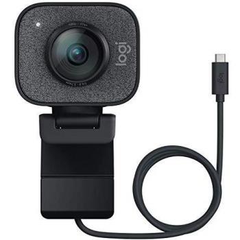Logitech StreamCam, Cámara Web con USB-C para Streaming de vídeo y creación de Contenido, Vídeo vertical Full HD 1080p a 60 fps, Versatilidad demontaje, para YouTube, Gaming Twitch, PC/Mac, Negro