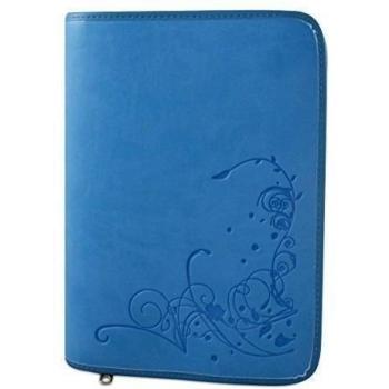 Buchhülle Gotteslob / gran luz azul de impresión zarcillo motivo 21 x 15,5 x 3 cm