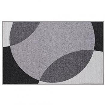 Alfombra de Cocina Clásica A - Gris Negro 50x80